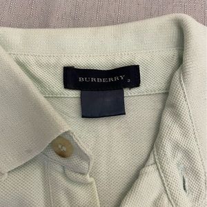 Sea foam green Burberry Polo shirt